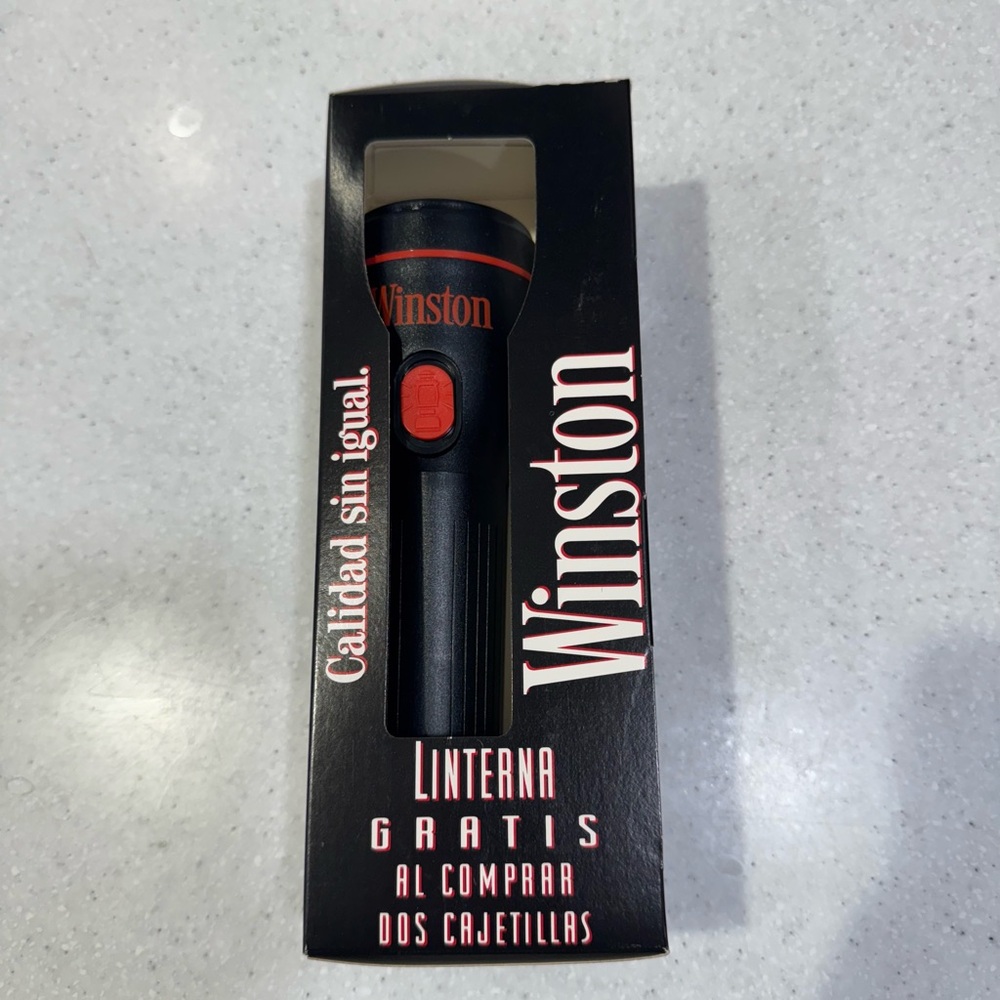 Vintage Winston Cigarettes Promotional Flashlight, New